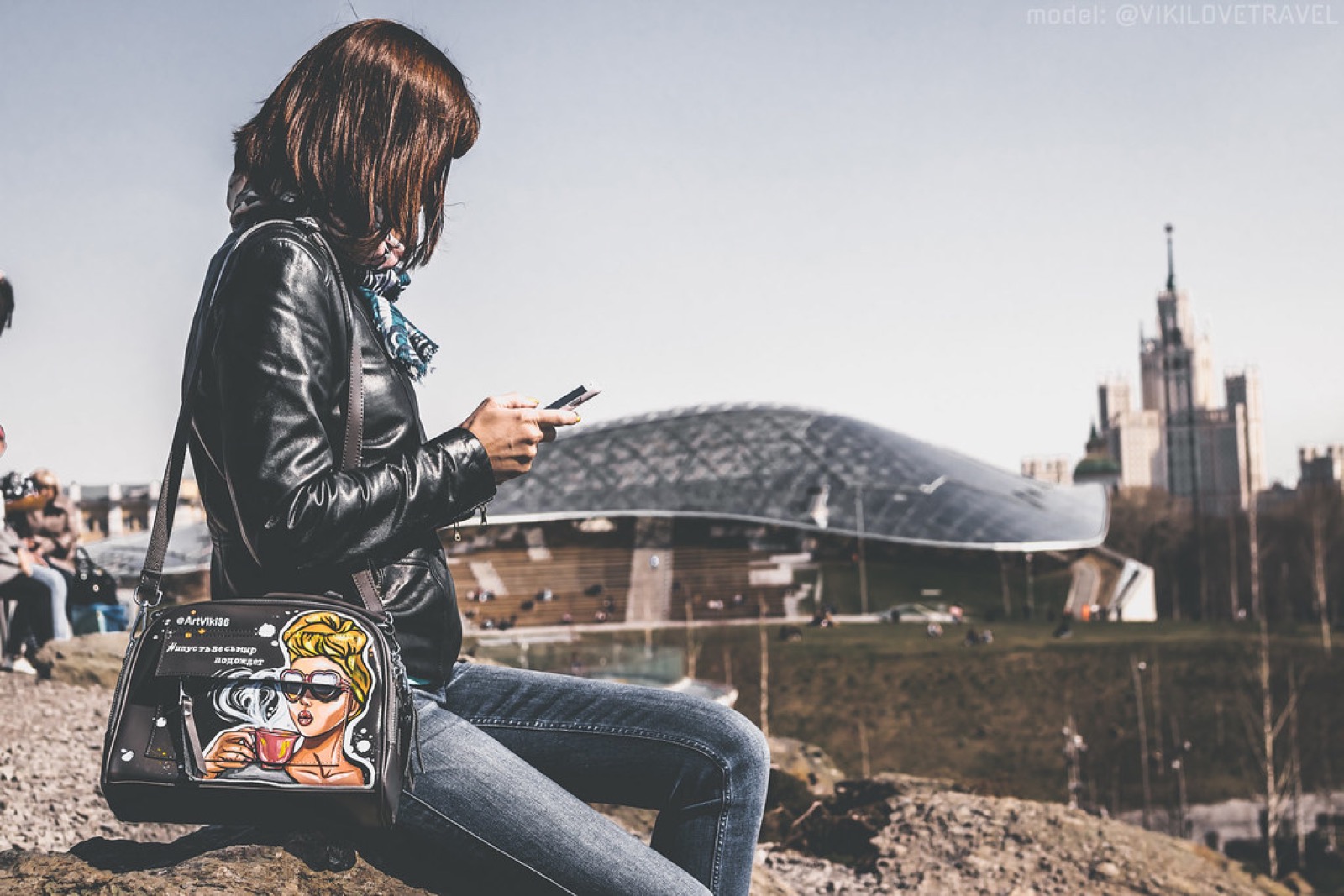 Woman with smartphone, Moscow